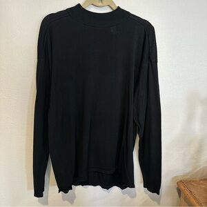 100% Silk Vintage Black Long Sleeve Sweater Size L